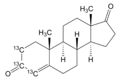 4-Андростен-3,17-дион-2,3,4-¹³C₃ раствор