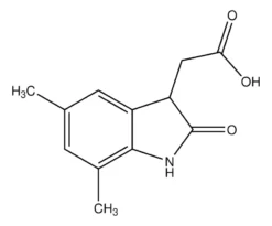 Уксусная кислота (5,7-диметил-2-оксо-2,3-дигидро-1H-индол-3-ил)