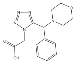 Уксусная кислота (5-(морфолин-4-ил(фенил)метил)-1H-тетразол-1-ил)