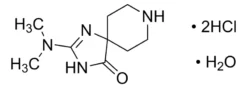 2-(Диметиламино)-1,3,8-триазаспиро[4.5]дец-1-ен-4-она дигидрохлорид гидрат
