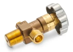 Клапан латунный диафрагменный CGA 540 угловой