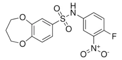 N-(4-Фтор-3-нитрофенил)-3,4-дигидро-2H-1,5-бензодиоксепин-7-сульфонамид