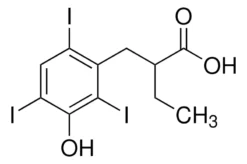α-Этил-3-гидрокси-2,4,6-трииодогидрокоричная кислота (Йофеноксовая кислота)