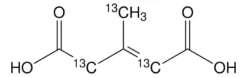 3-Метил-¹³C-глутаконовая кислота-2,4-¹³C₂ (смесь цис/транс)