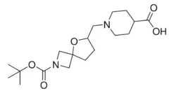 1-((2-(трет-Бутоксикарбонил)-5-окса-2-азаспиро[3.4]октан-6-ил)метил)пиперидин-4-карбоновая кислота