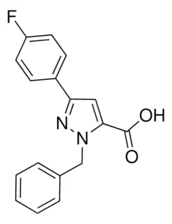 1-Бензил-3-(4-фторфенил)-1H-пиразол-5-карбоновая кислота