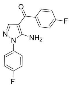 Метанон (5-амино-1-(4-фторфенил)-1H-пиразол-4-ил)(4-фторфенил) (C₁₆H₁₁F₂N₃O)