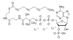 Октаноил-2,4,6,8-¹³C₄ Кофермент A, соль лития