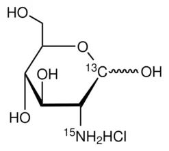 Гидрохлорид D-глюкозамина-1-¹³C,¹⁵N