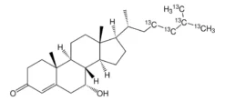 7α-Гидрокси-4-холестен-3-он-23,24,25,26,27-¹³C₅