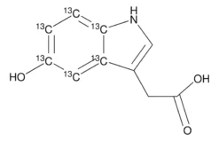 5-Гидроксииндол-3а,4,5,6,7,7а-¹³С₆-3-уксусная кислота