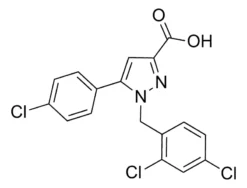 1-(2,4-Дихлорбензил)-5-(4-хлорфенил)-1H-пиразол-3-карбоновая кислота