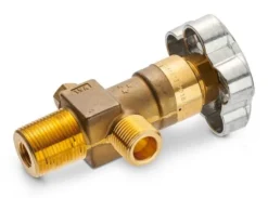 Клапан латунный мембранный CGA 350 угловой