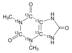 1,3-Диметилмочевая кислота-2,4,5,6-¹³C₄-1,3,9-¹⁵N₃