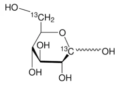 D-Глюкоза-1,6-¹³C₂ (99% чистота, для метаболомики и диагностики)
