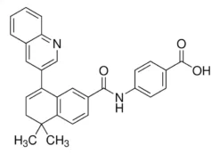 4-[5,6-Дигидро-5,5-диметил-8-(хинолин-3-ил)нафталин-2-карбоксамидо]бензойная кислота