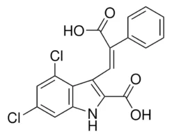 4,6-дихлоро-3-(2-фенил-2-карбоксиэтенил)индол-2-карбоновая кислота
