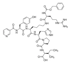 CGP-42112A (Нα-Никотиноил-Тир-(Нα-Карбобензокси-Арг)-Лиз-Гис-Про-Иле)