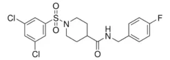 N-(4-Фторбензил)-1-((3,5-дихлорфенил)сульфонил)пиперидин-4-карбоксамид