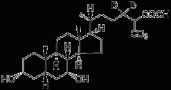 3α,7α-дигидрокси-5β-холановая кислота-d5