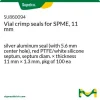Кримп-крышки для виал для SPME, 11 мм, алюминий, с PTFE/силиконовой мембраной, 100 шт