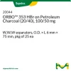 Трубка ORBO 353 HBr на нефтяном угле (20/40), 100/50 мг, с разделителями W,W,W, 6 мм × 75 мм, упаковка 25 шт.