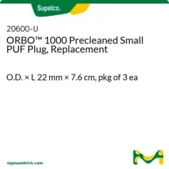 ORBO 1000 Precleaned Small PUF Plug, Replacement, 22 мм × 7,6 см, упаковка 3 шт.