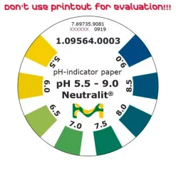Индикаторная бумага для определения pH 5.5–9.0, рулон 4.8 м, MQuant®