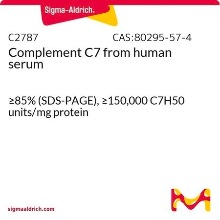 Комплемент C7 из сыворотки человека, ≥85% (SDS-PAGE), ≥150 000 C7H50 ед./мг белка