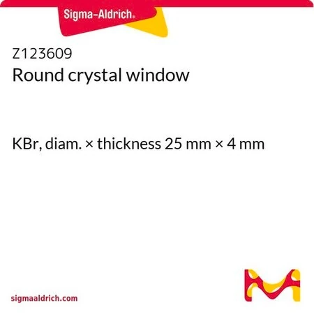 Круглое кристаллическое окно KBr, диаметр × толщина 25 мм × 4 мм