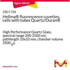 Кюветы для флуоресценции Hellma® с трубками, кварц/Duran®, высококачественное кварцевое стекло