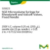 Микрообъемный шприц SGE для кранов Rheodyne и Valco, с фиксированной иглой, 250F-LC, 0.25 мл