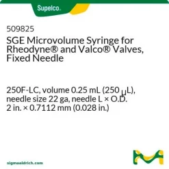 Микрообъемный шприц SGE для кранов Rheodyne и Valco, с фиксированной иглой, 250F-LC, 0.25 мл