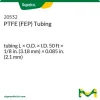 Трубка ПТФЭ (ФЭП), 50 фут × 1/8 дюйма (3,18 мм) × 0,085 дюйма (2,1 мм)