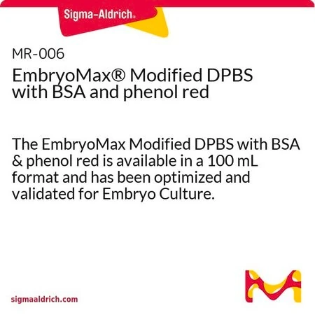 EmbryoMax® модифицированный DPBS с БСА и феноловым красным, 100 мл