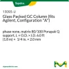 Стеклянная насадочная колонка для ГХ (для Agilent, конфигурация A), 6.0 фут × 1/4 дюйма × 2.0 мм, Porapak Q 80/100