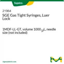 Газоплотный шприц SGE с замком Люэра, 1MDF-LL-GT, объем 1000 мкл, игла не входит в комплект