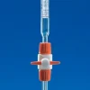 Бюретка BLAUBRAND® компактная, с PTFE-краном и полосой Шелбаха, 50 мл, ±0.05 мл