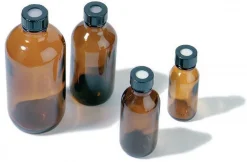 Янтарные бутылки для хранения, 120 мл, с PTFE/силиконовой прокладкой, 12 шт.