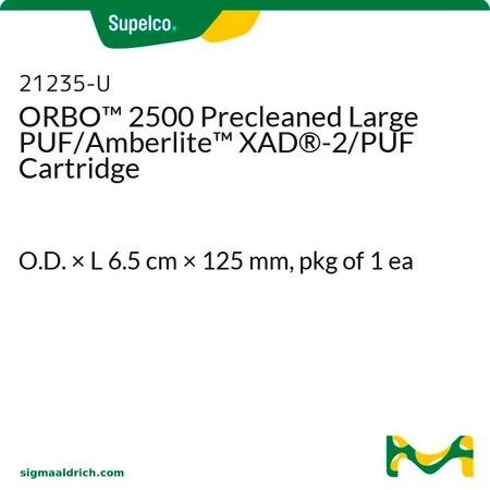 Картридж ORBO 2500 Precleaned Large PUF/Amberlite XAD-2/PUF, 6.5 см × 125 мм, 1 шт.