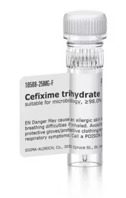 Цефиксим тригидрат, для микробиологии, ≥98.0% (HPLC)