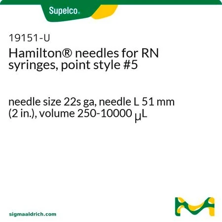 Игла Hamilton для шприцев RN, тип острия №5, 22s ga, длина 51 мм, объем 250–10000 мкл