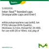 Колпачки Inter-Seal™ с несъёмной прокладкой, белый полипропилен, PTFE/силикон, резьба 24-400, для флаконов 20 или 40 мл