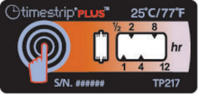 Timestrip Plus™ 25 °C, индикатор времени и температуры