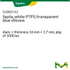 Септа, белый PTFE/прозрачный синий силикон, 16 мм × 1,7 мм, упаковка 1000 шт.