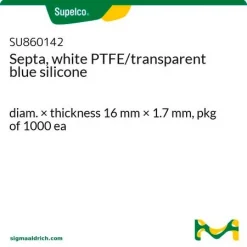 Септа, белый PTFE/прозрачный синий силикон, 16 мм × 1,7 мм, упаковка 1000 шт.