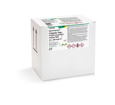 Тест для определения хлоридов, фотометрический, 2.5-250 мг/л (Cl⁻), Spectroquant®