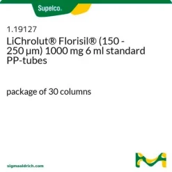 LiChrolut® Florisil® картриджи для ТФЭ, 150–250 мкм, 1000 мг, 6 мл, стандартные ПП-пробирки, упаковка 30 шт.