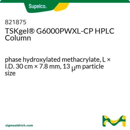 TSKgel G6000PWXL-CP колонка для ВЭЖХ, гидроксилированный метакрилат, 30 см × 7.8 мм, 13 мкм