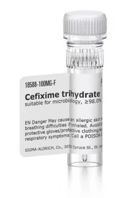Цефиксим тригидрат, для микробиологии, ≥98.0% (HPLC)
